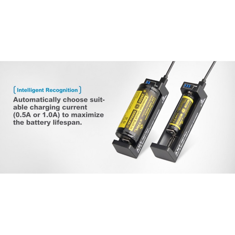 XTAR ANT MC1 PLUS  Portable Travel  LED USB Battery Charger 26650 18650 16340 